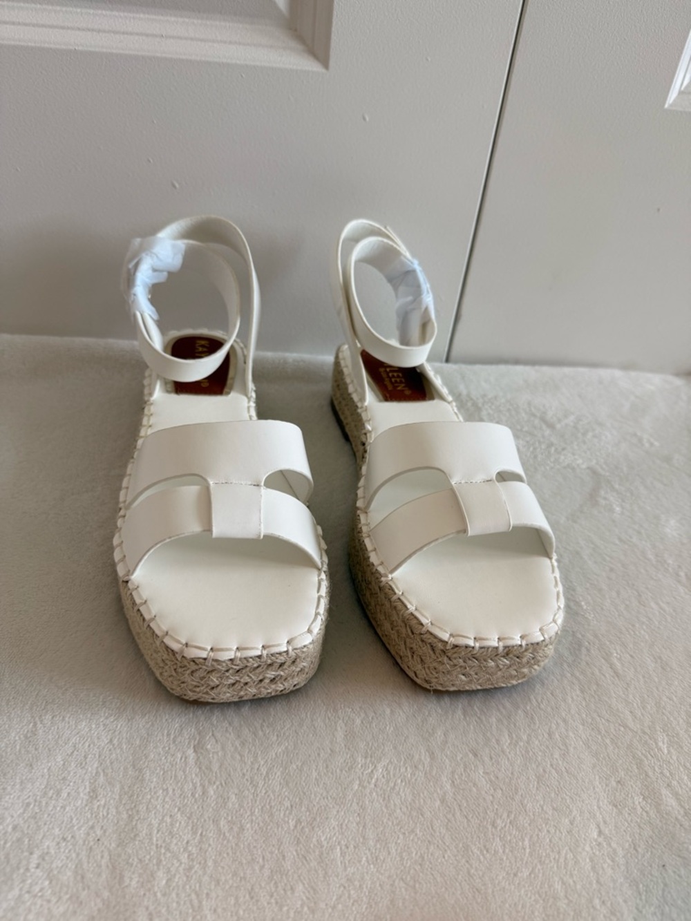 White Espadrille Platform Sandals - Picture 4 of 5